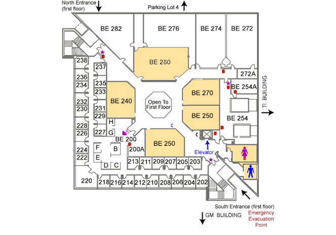 Business Education Building second floor map