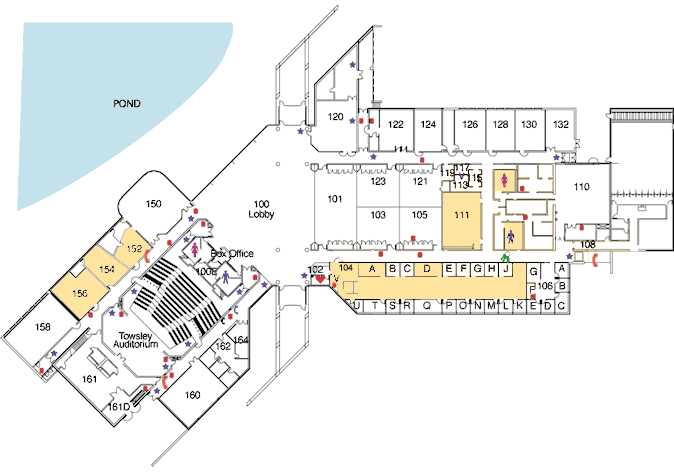 Morris J. Lawrence Building first floor map