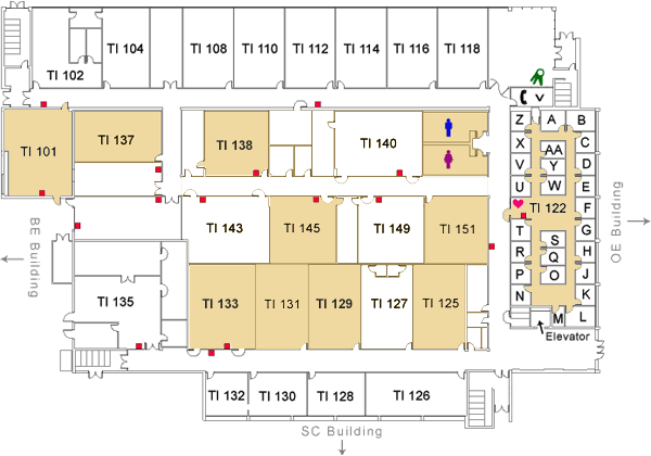 Technical and Industrial Building first floor map