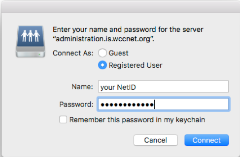 Enter your NetID and password