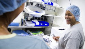 Student working in Sterile Processing career