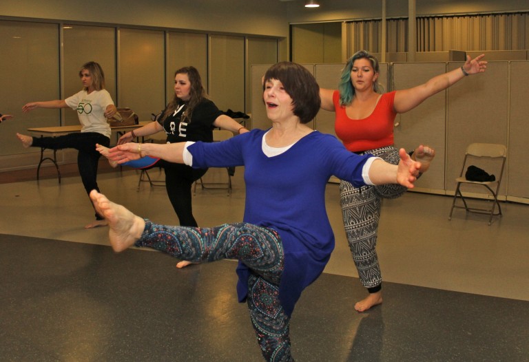 (Top, bottom) Dance and bicycle repair classes were well attended at this spring’s Free College Day.